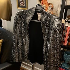 FREE PEOPLE mint condition, velvet, snake print cape.